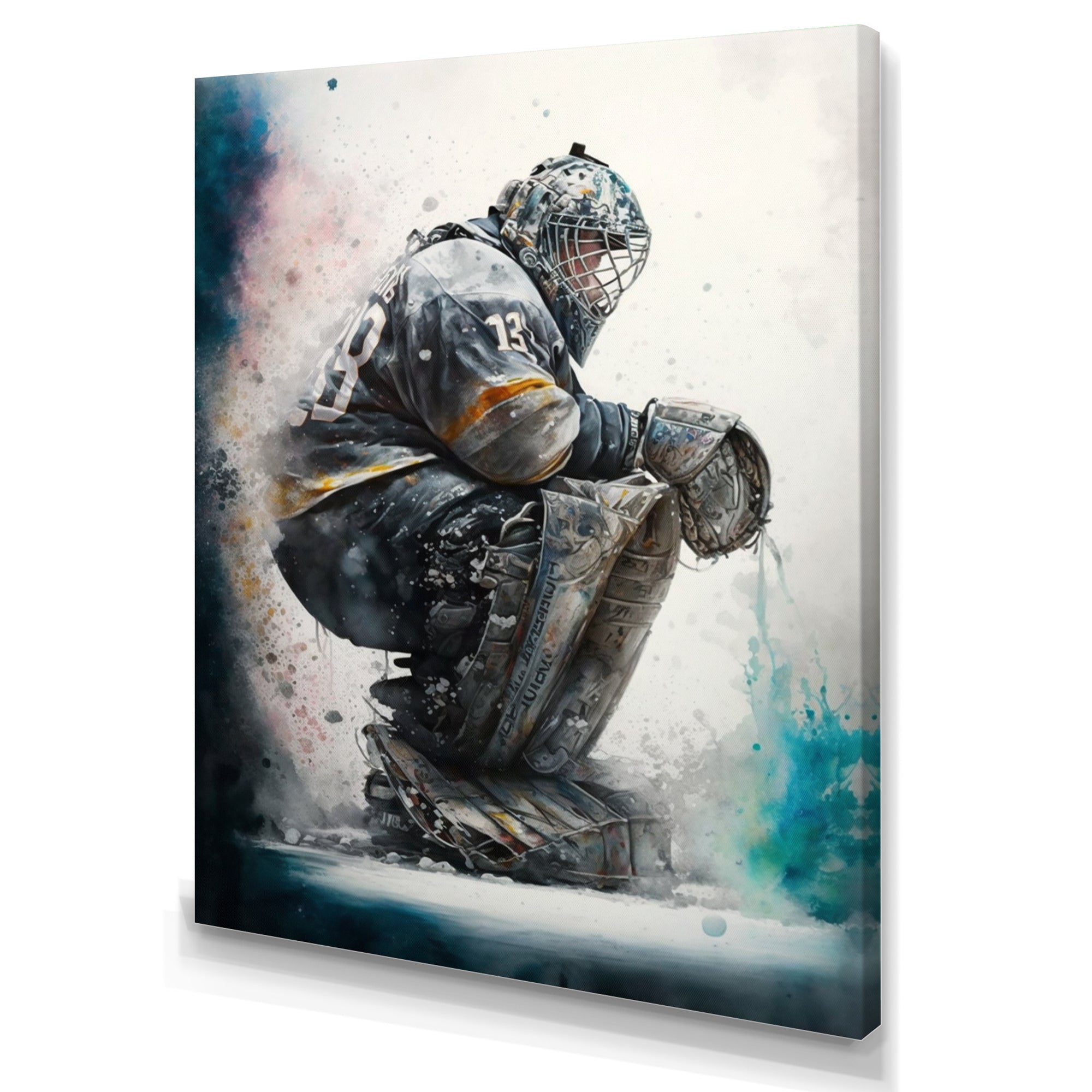 Hockey Goalie I - Sport Hockey Canvas Wall Art