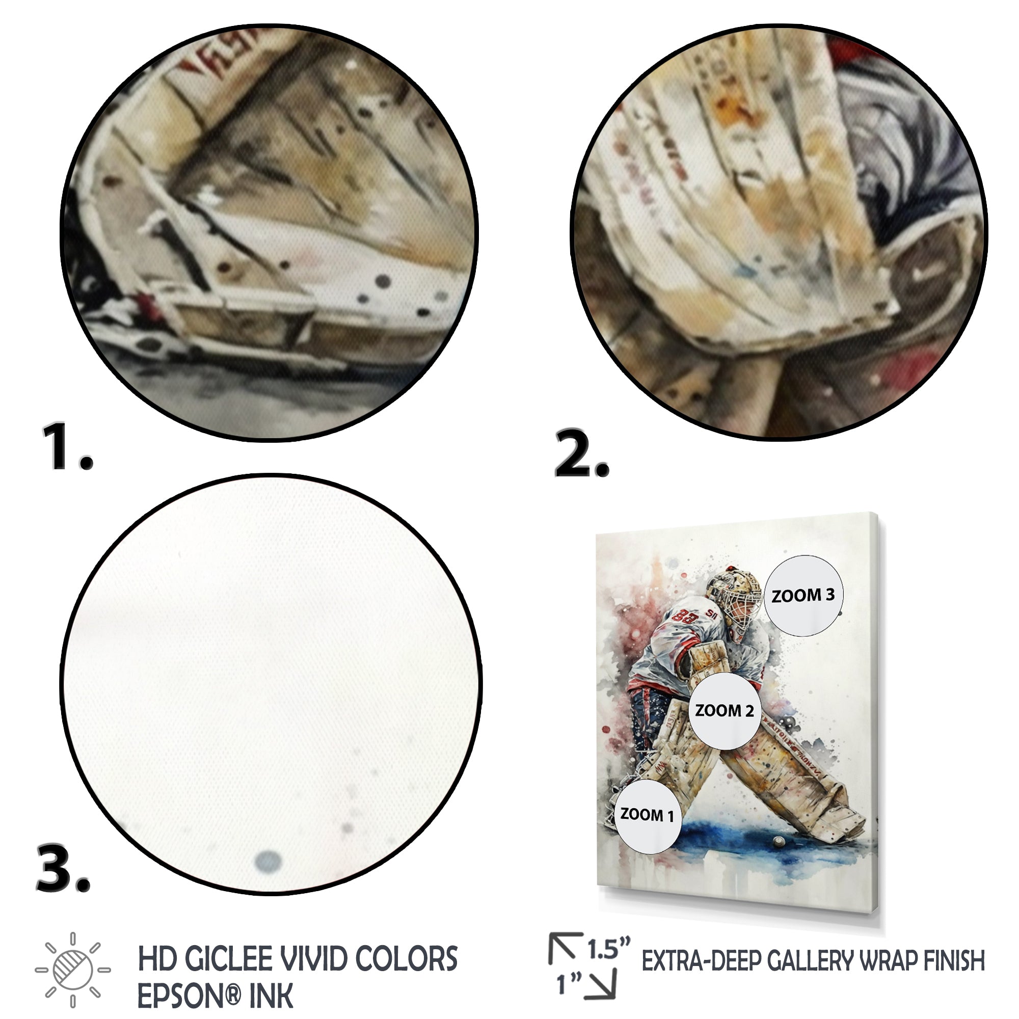 Hockey Goalie On Ice During Play I - Sport Hockey Canvas Wall Art