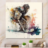 Hockey Goalie During The Hockey Game I - Sport Hockey Canvas Wall Art