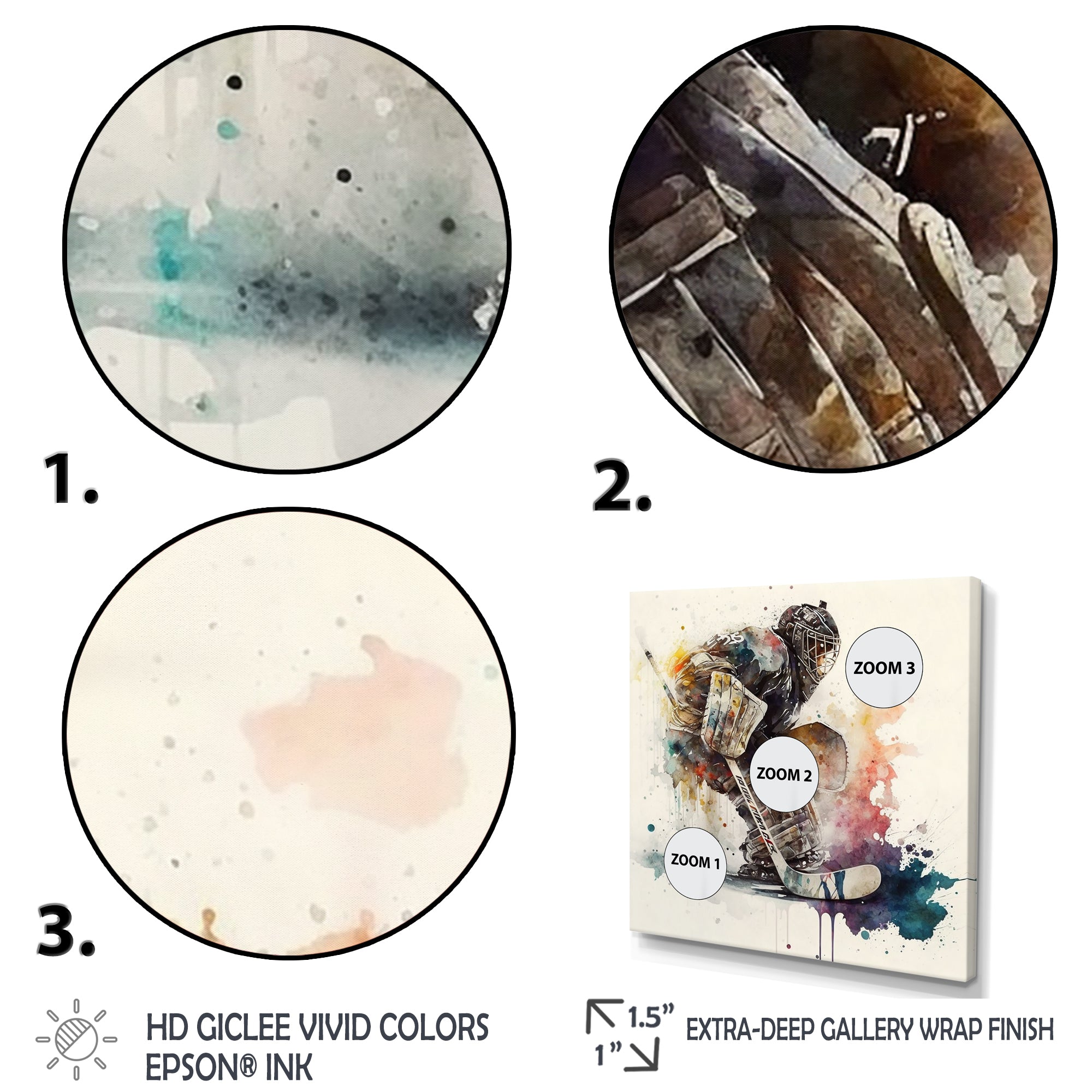 Hockey Goalie During The Hockey Game I - Sport Hockey Canvas Wall Art