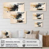 Hockey Player Hitting Puck - Sport Hockey Canvas Wall Art