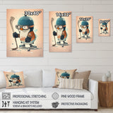 Anime Hockey Penguin - Sport Hockey Canvas Wall Art