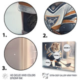Anime Hocket Cat On Ice Rink I - Sport Hockey Canvas Wall Art