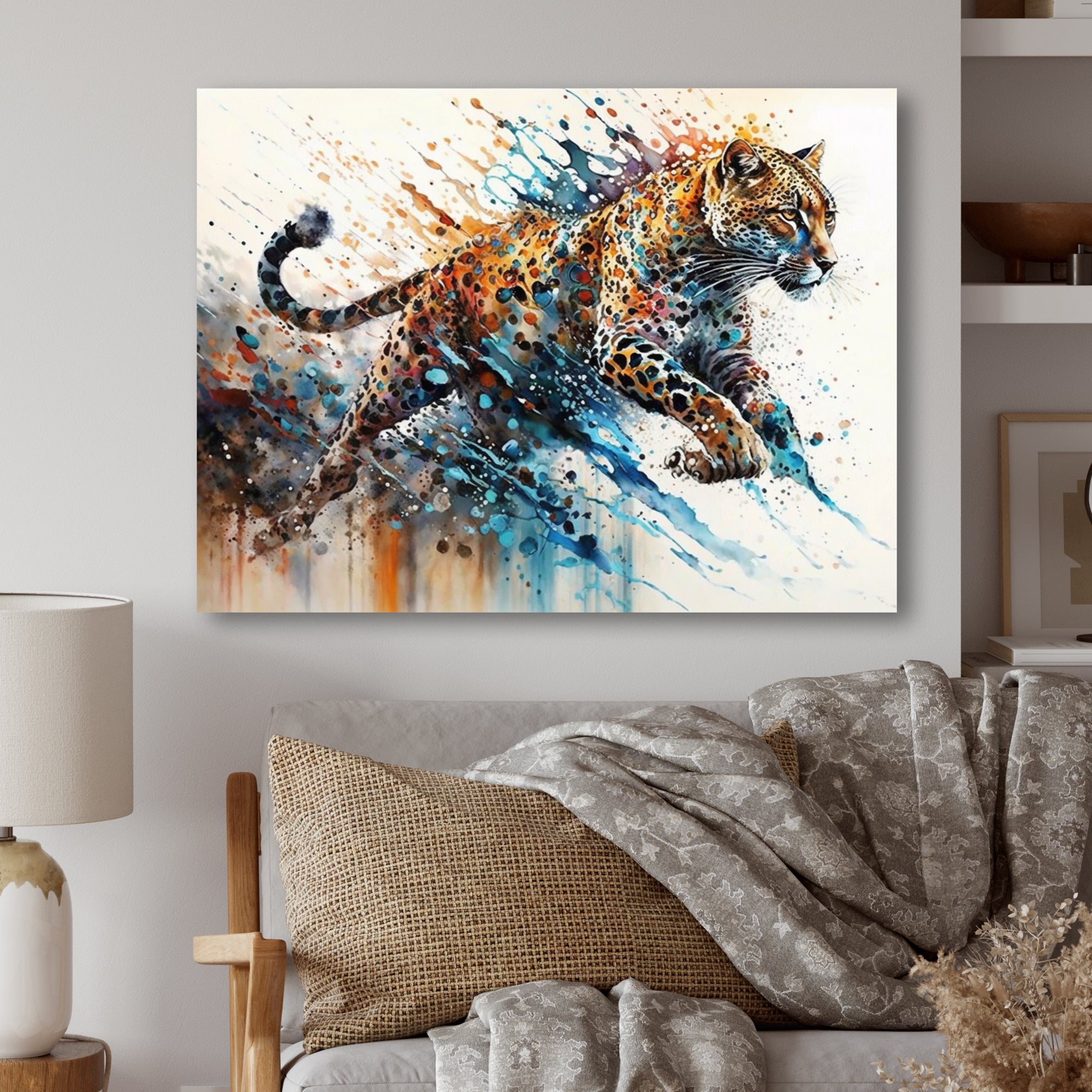 Cheetah - Cheetah Living Room Wall Art