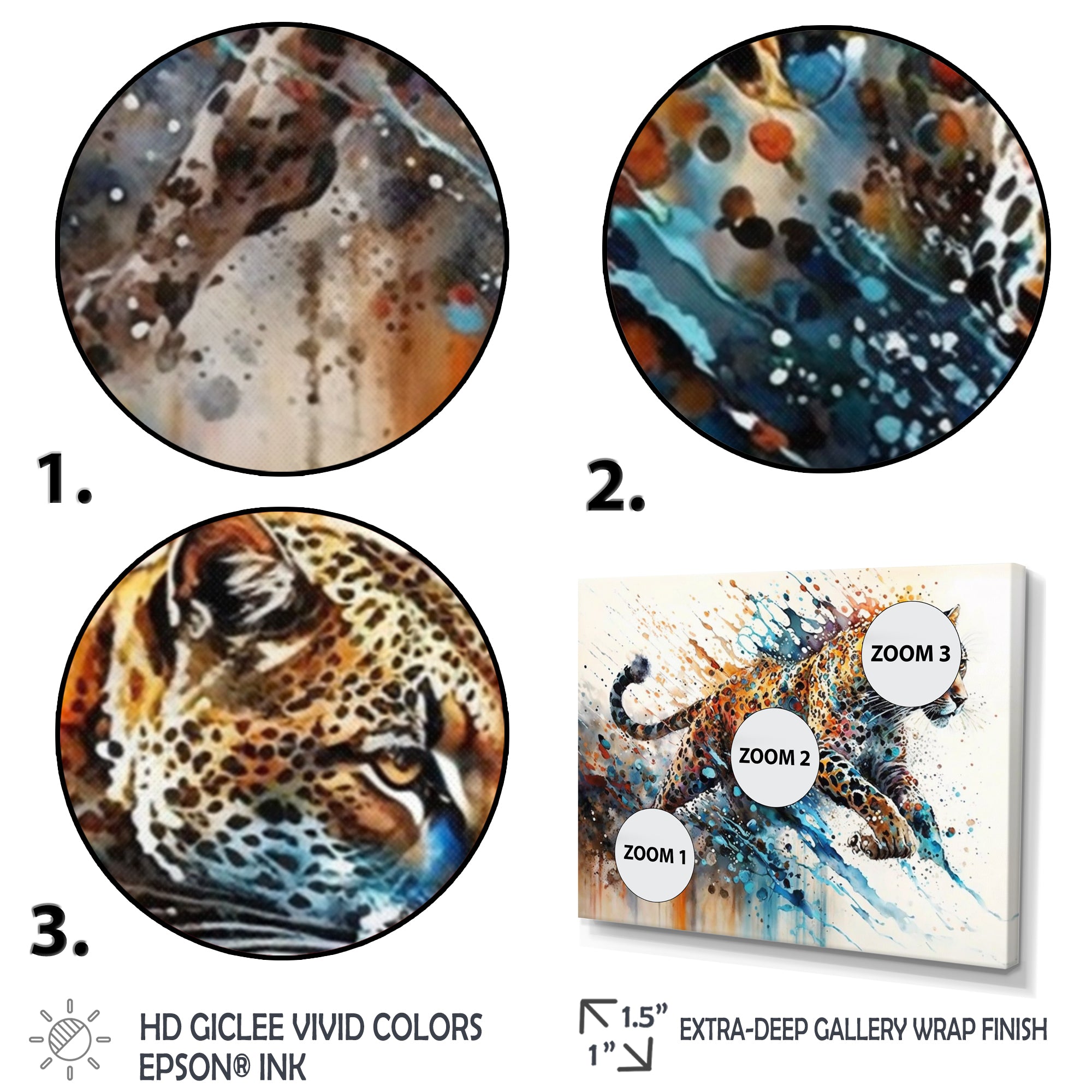 Cheetah - Cheetah Living Room Wall Art