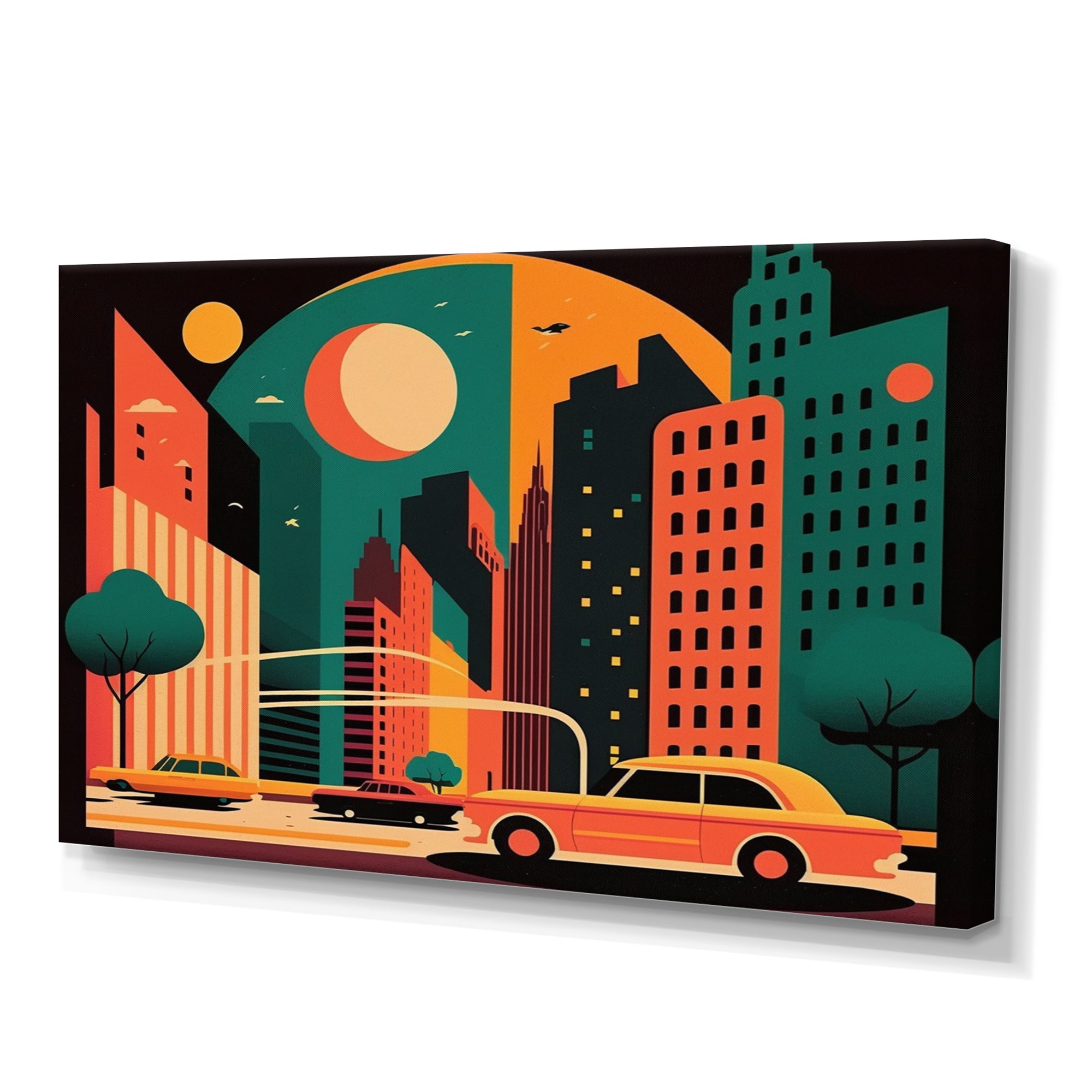Futuristic Cityscape I - Car/Van Canvas Wall Art
