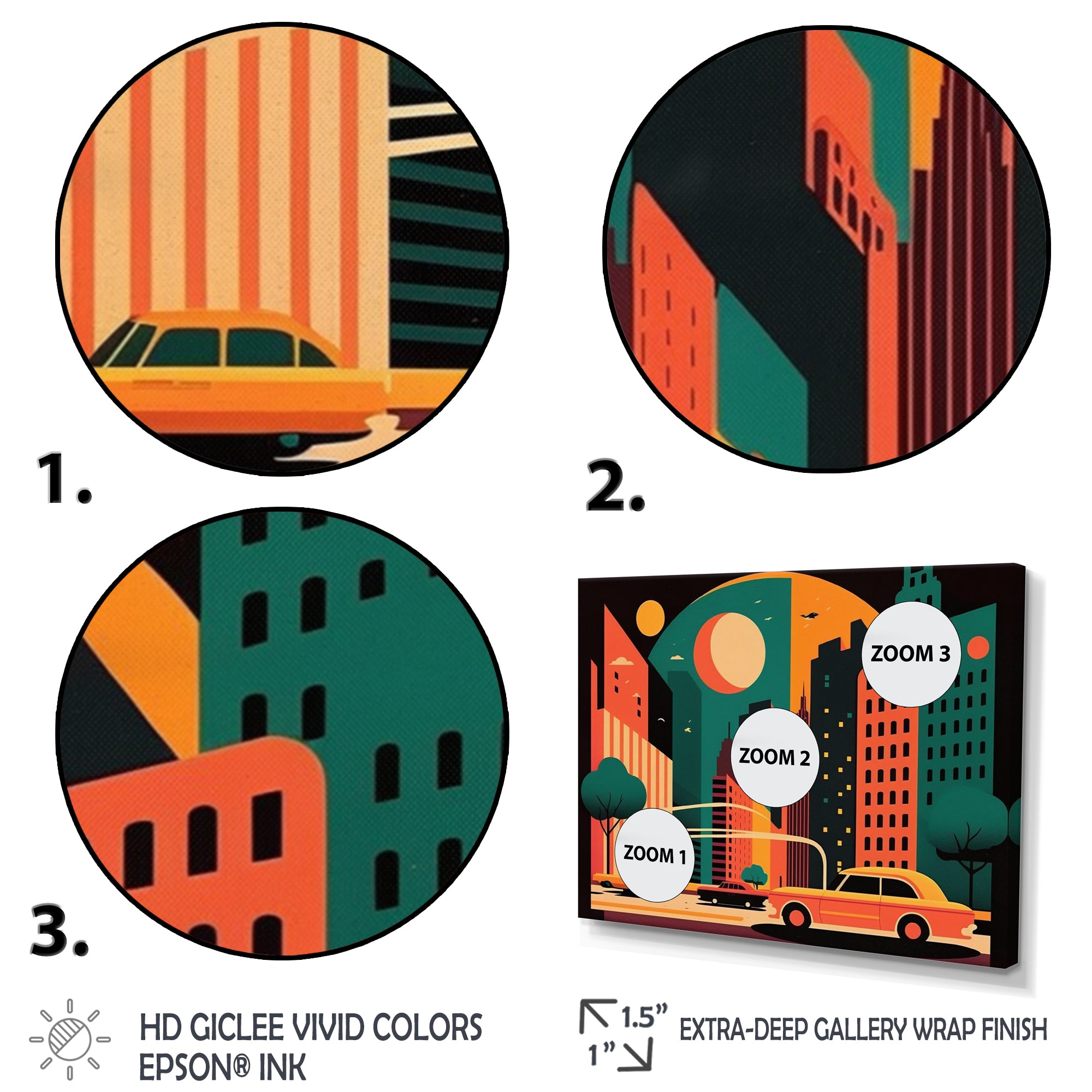 Futuristic Cityscape I - Car/Van Canvas Wall Art