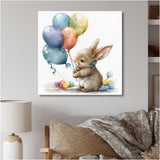Brown Illustration Detailed Baby Rabbit - Brown Rabbit Wall Art