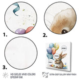 Brown Illustration Detailed Baby Rabbit - Brown Rabbit Wall Art