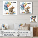 Brown Illustration Detailed Baby Rabbit - Brown Rabbit Wall Art