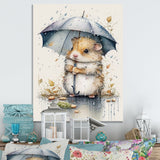 Hamster Rainy Day Umbrella - Hamster Canvas Wall Art