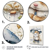 Hamster Rainy Day Umbrella - Hamster Canvas Wall Art