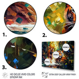 Colorful Tigers In The Wild - Yellow Tiger Wall Art