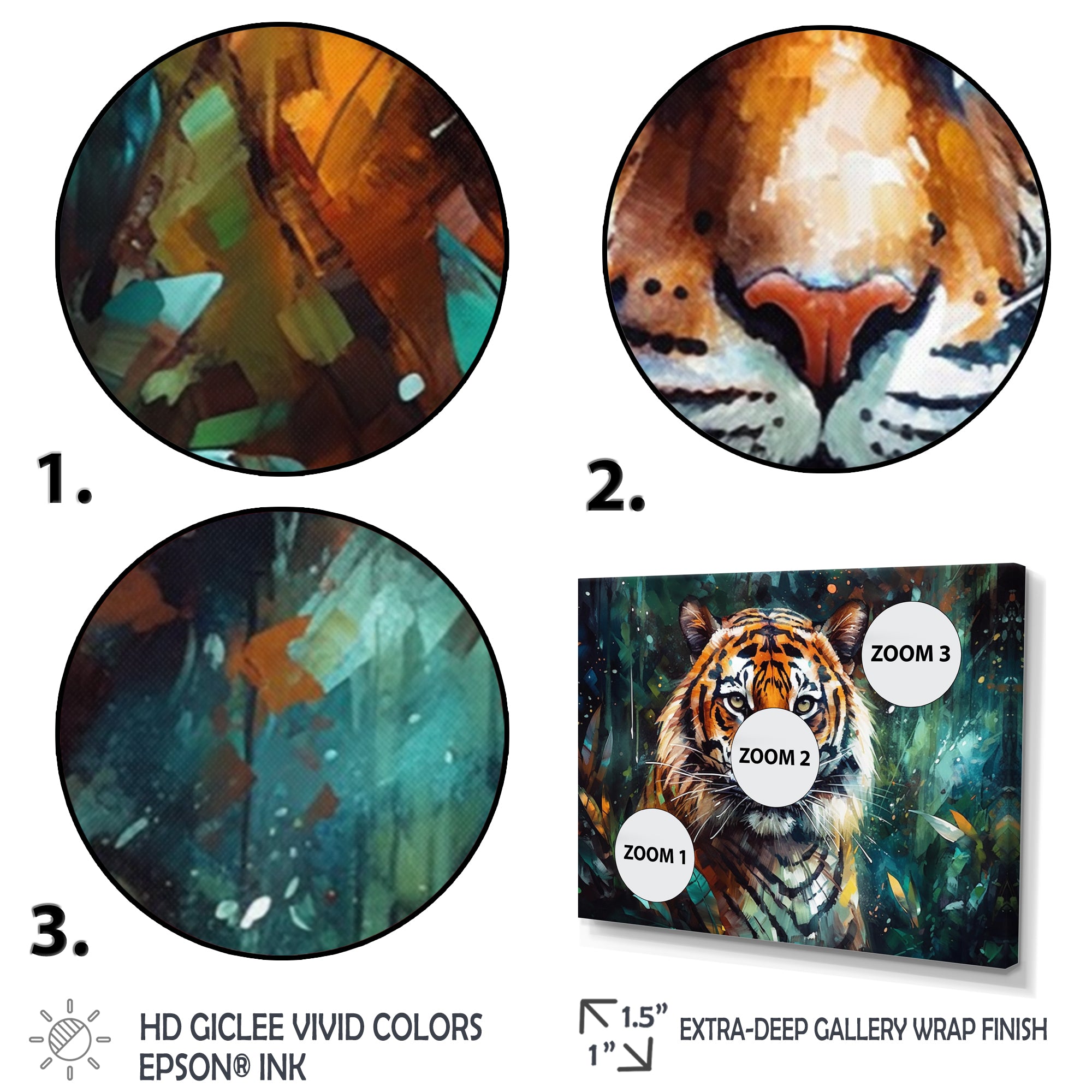 Colorful Tiger In The Wild - Yellow Tiger Wall Art