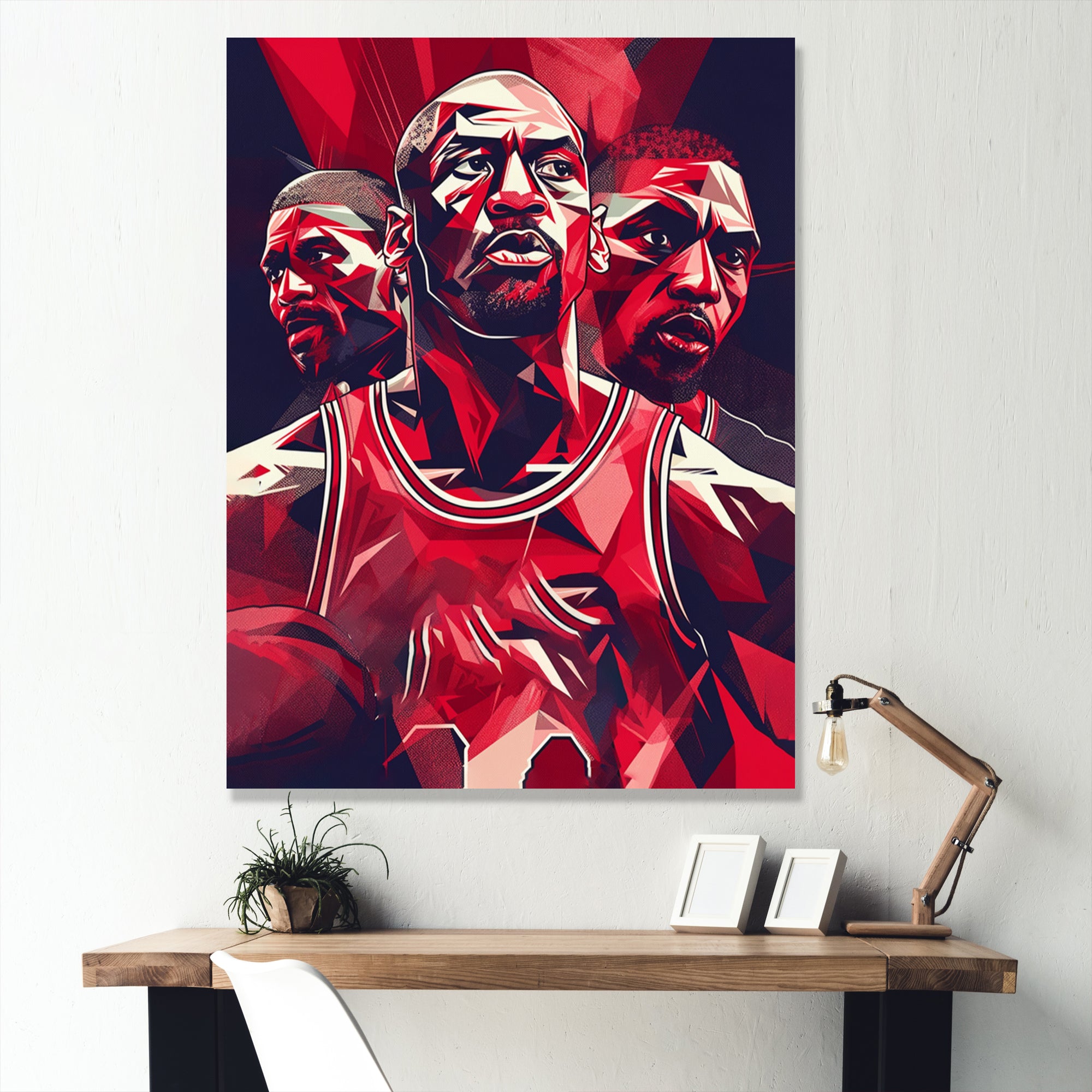 Basketball Game Face - Sport Basketball Canvas Wall Art