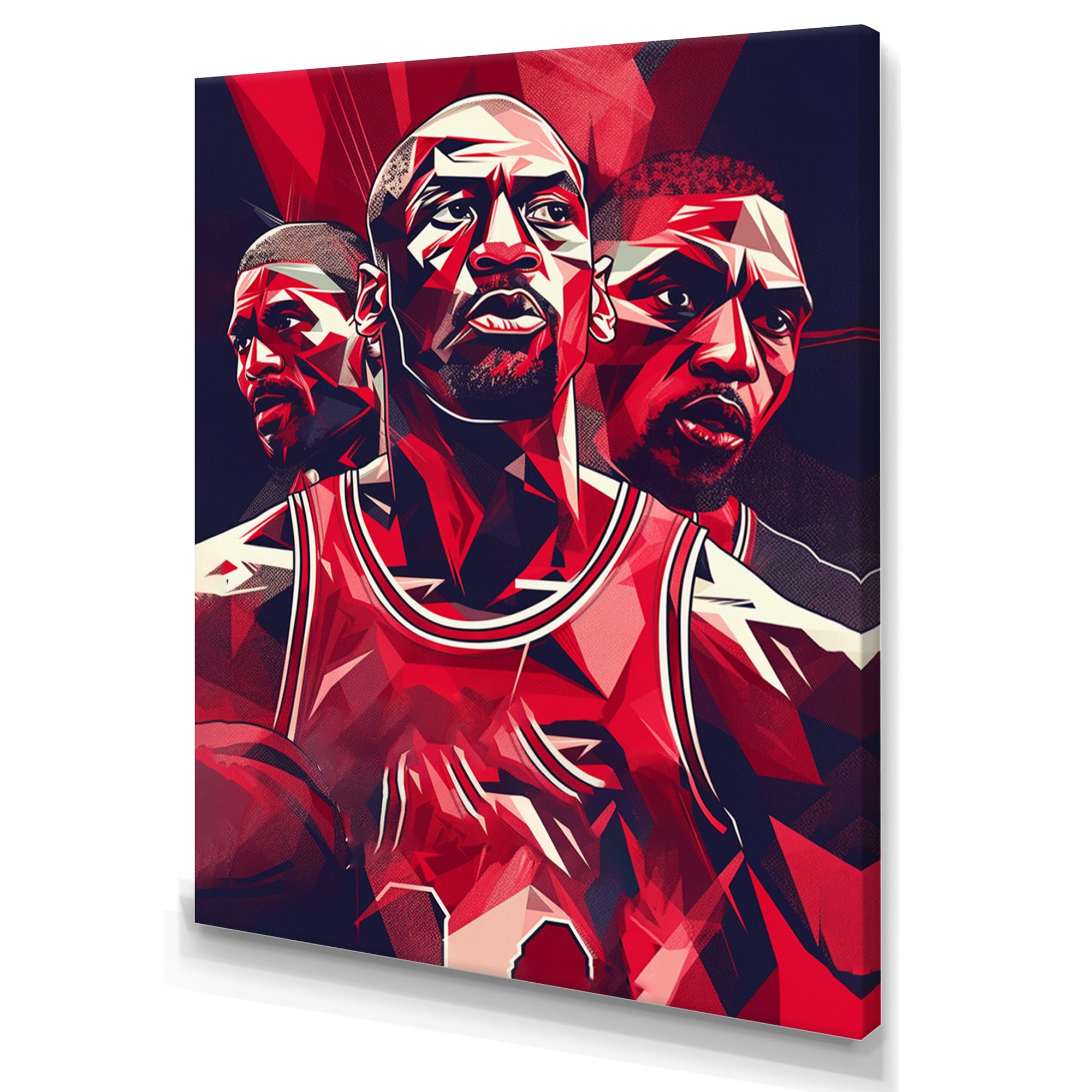 Basketball Game Face - Sport Basketball Canvas Wall Art