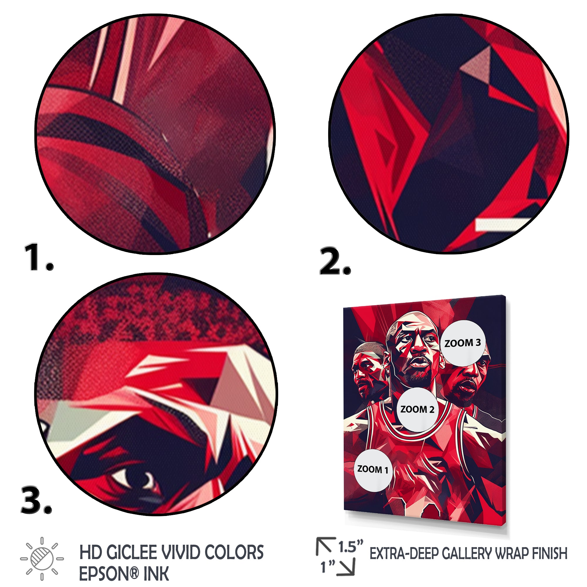 Basketball Game Face - Sport Basketball Canvas Wall Art