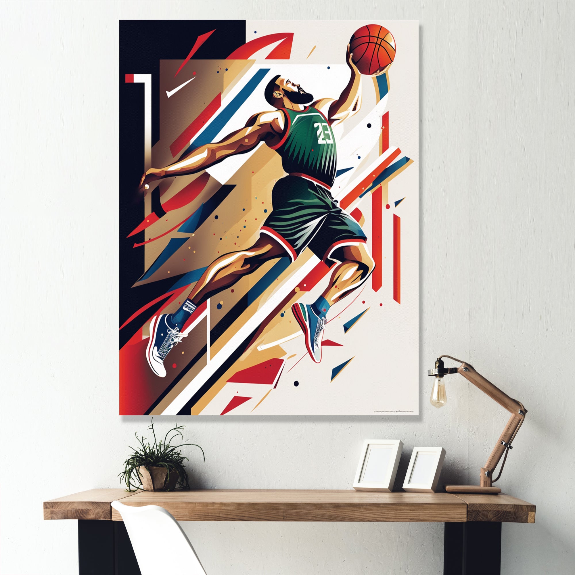 Basketball Slam Dunk - Sport Basketball Canvas Wall Art