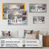 Kid's Small Town Hockey Game - Sport Hockey Canvas Wall Art