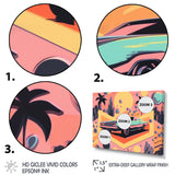 80s Groovy Cars I - Cars Retro Canvas Wall Art