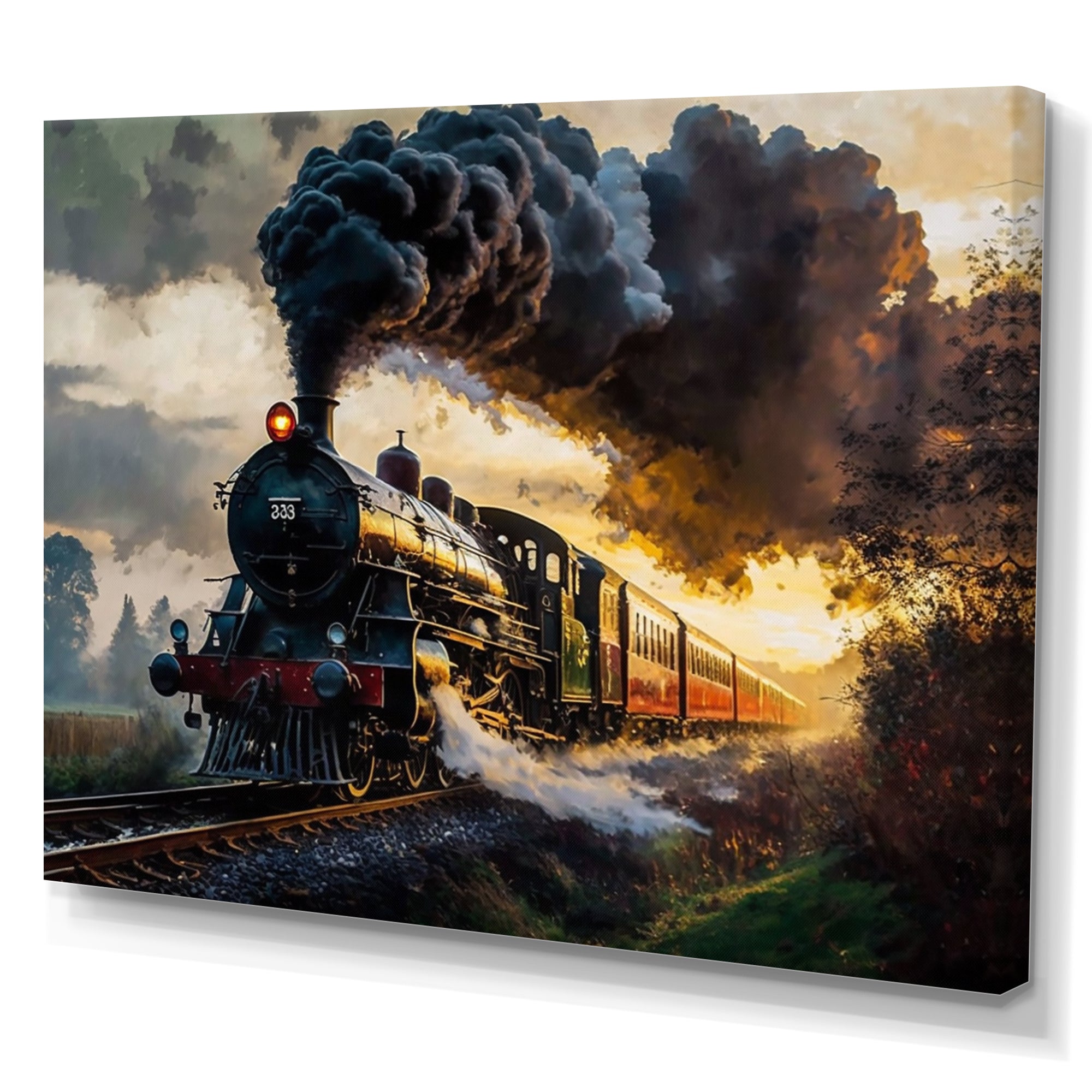 Old Train in USA - Train Canvas Wall Art