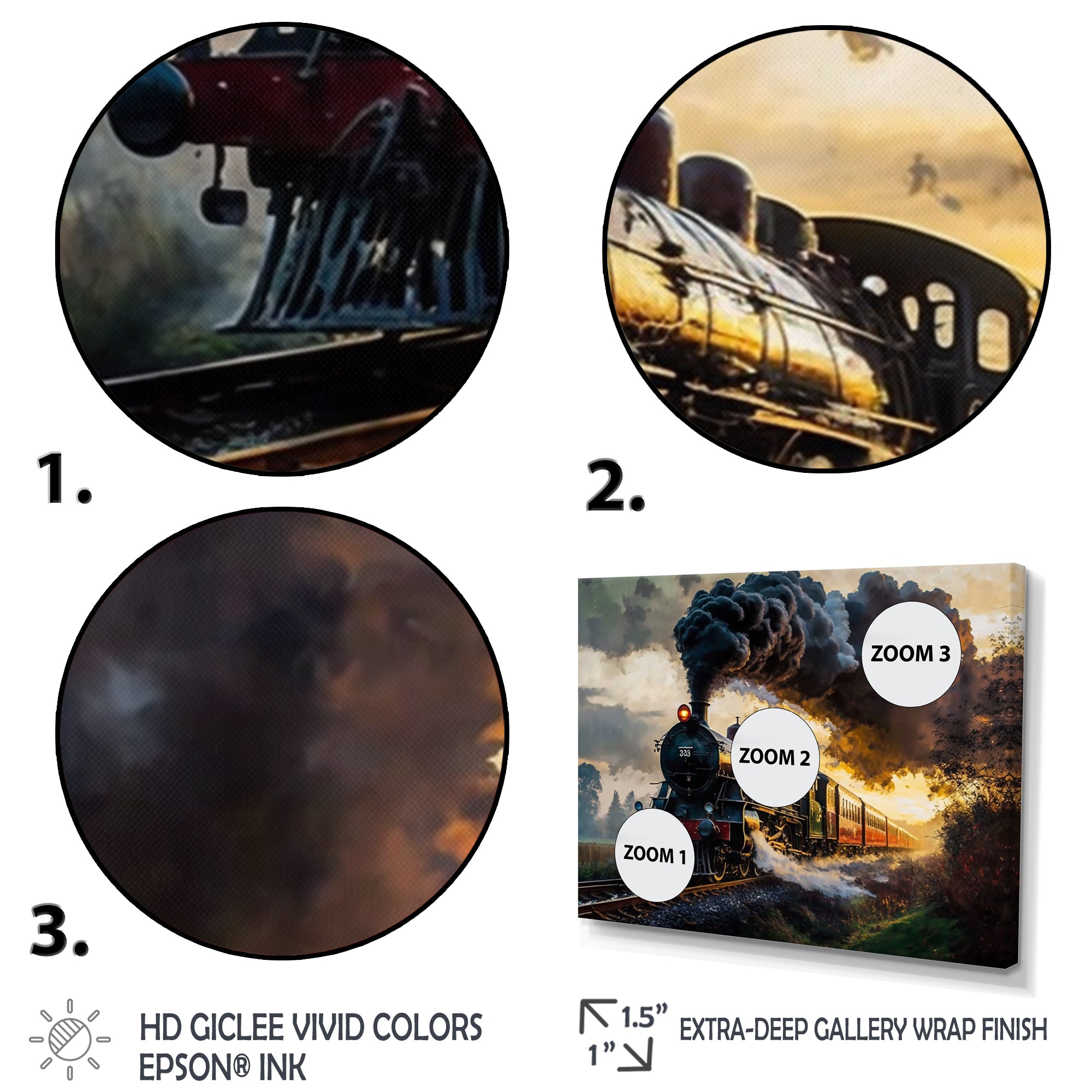 Old Train in USA - Train Canvas Wall Art