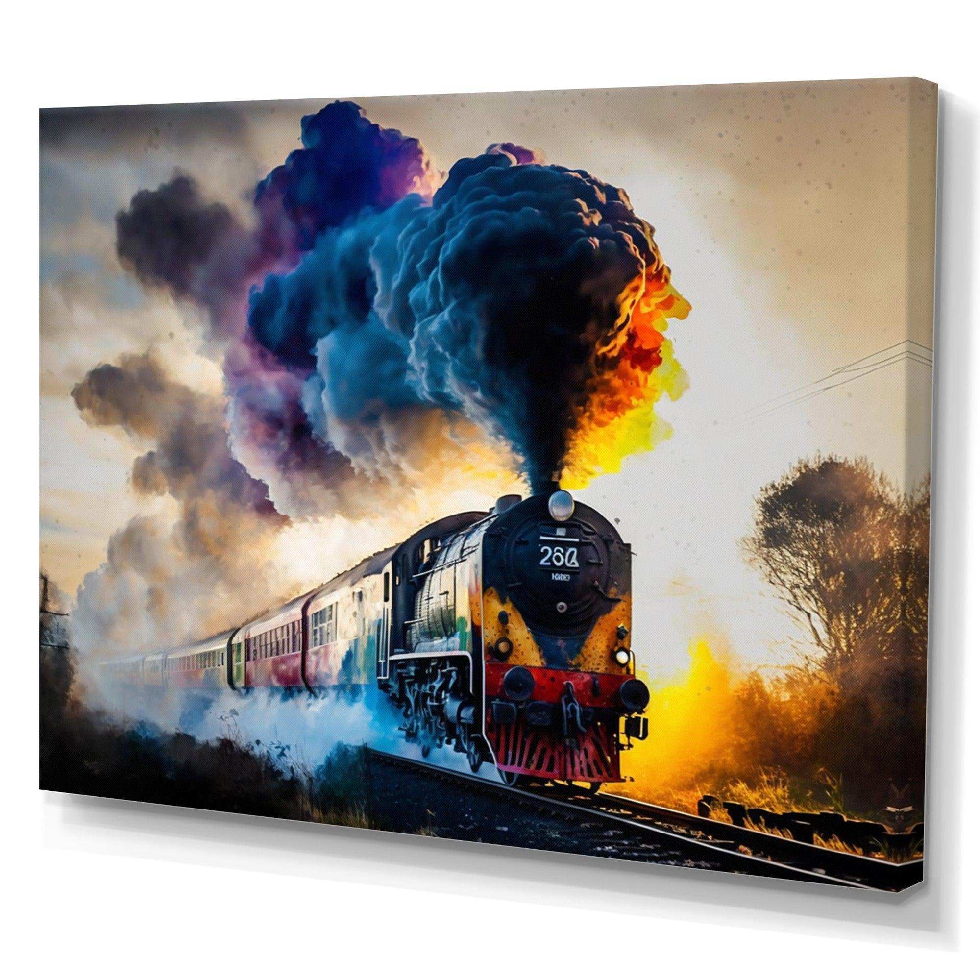 Train On The Move I - Performing Arts Canvas Wall Art