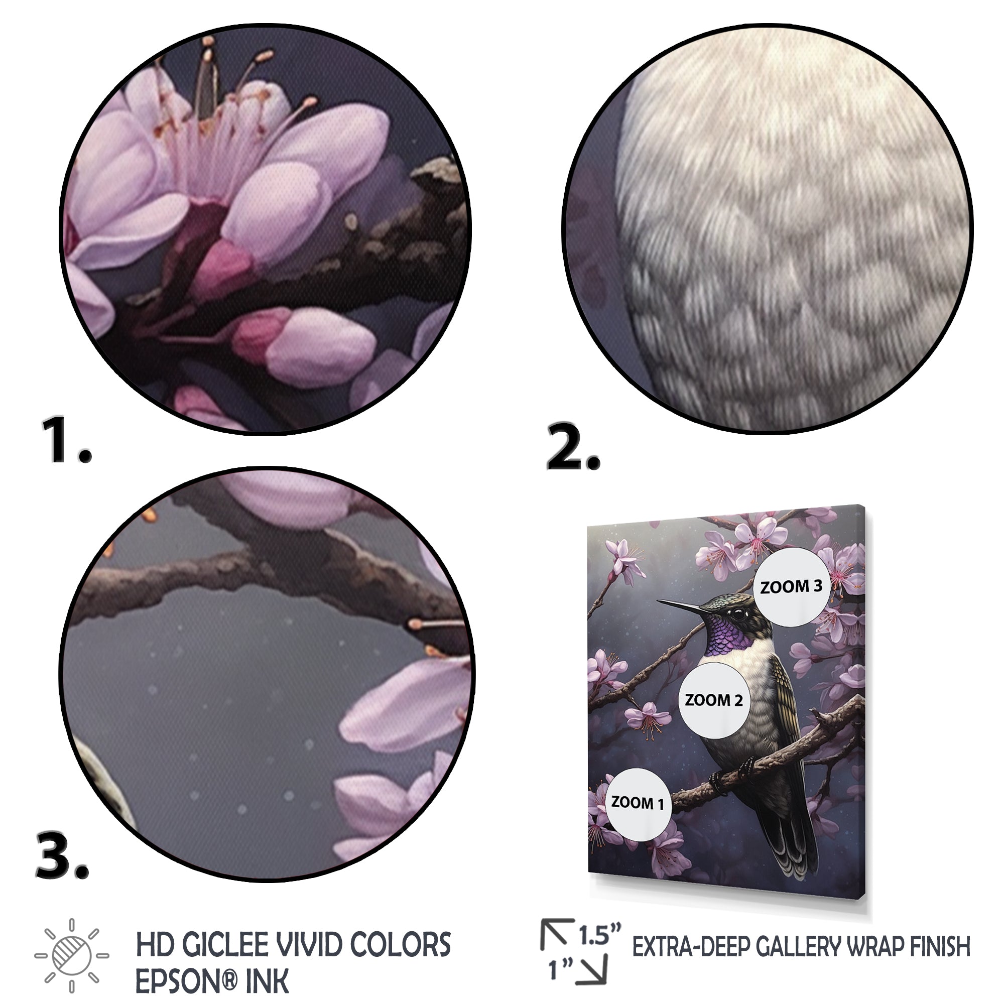 Purple Bird On Tree Branch - Bird Wall Decor