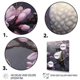 Purple Bird On Tree Branch - Bird Wall Decor