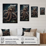 Brown Octopus Under The Sea - Octopus Wall Decor