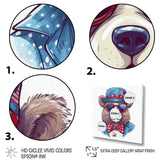 Blue Bear Portrait With Hat - Bear Wall Art Prints