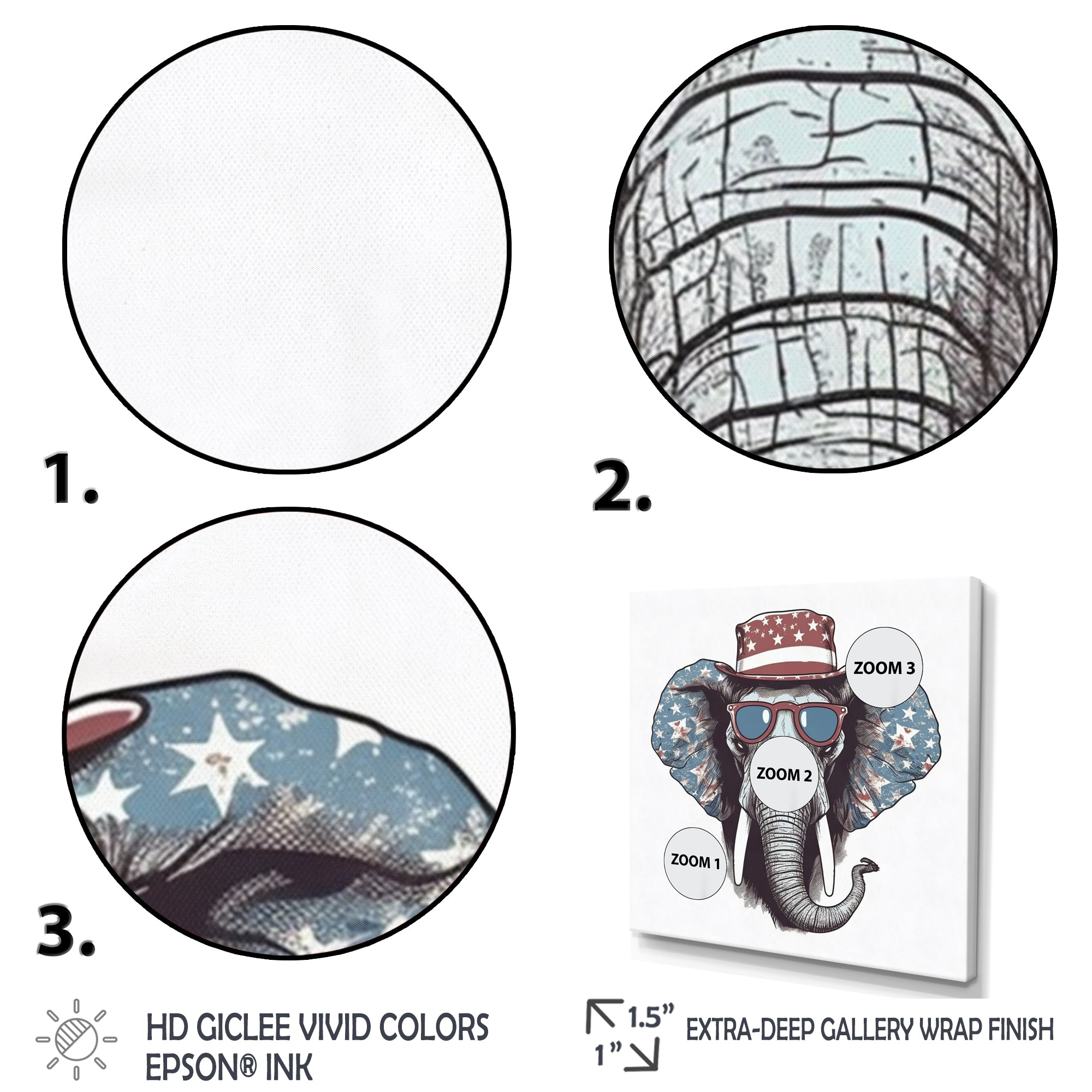 Grey Elephant With Hat - Gray Elephant Fashion Wall Art