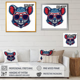 Blue Red Koala Wearing Sunglasses - Koala Large Canvas Wall Art