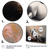 White Pink horse On The Run - Horse Framed Canvas Art