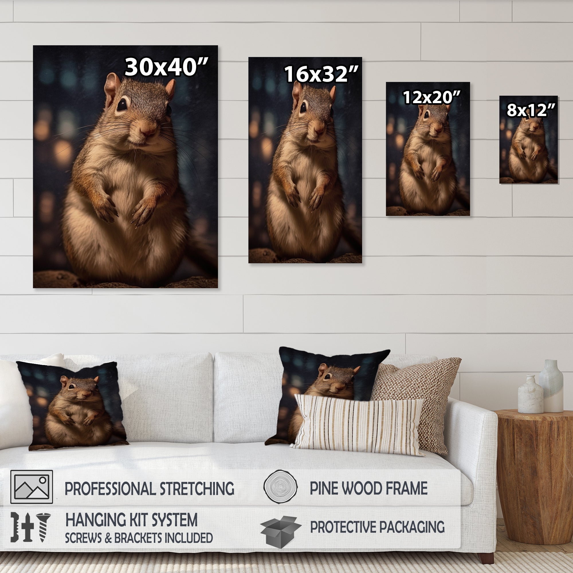 Brown Squirrel - Squirrel Home Decor Art
