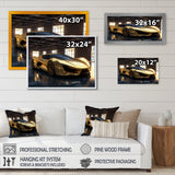 Gold And Black Iconic Car Legends I - Car Exotic Canvas Wall Art