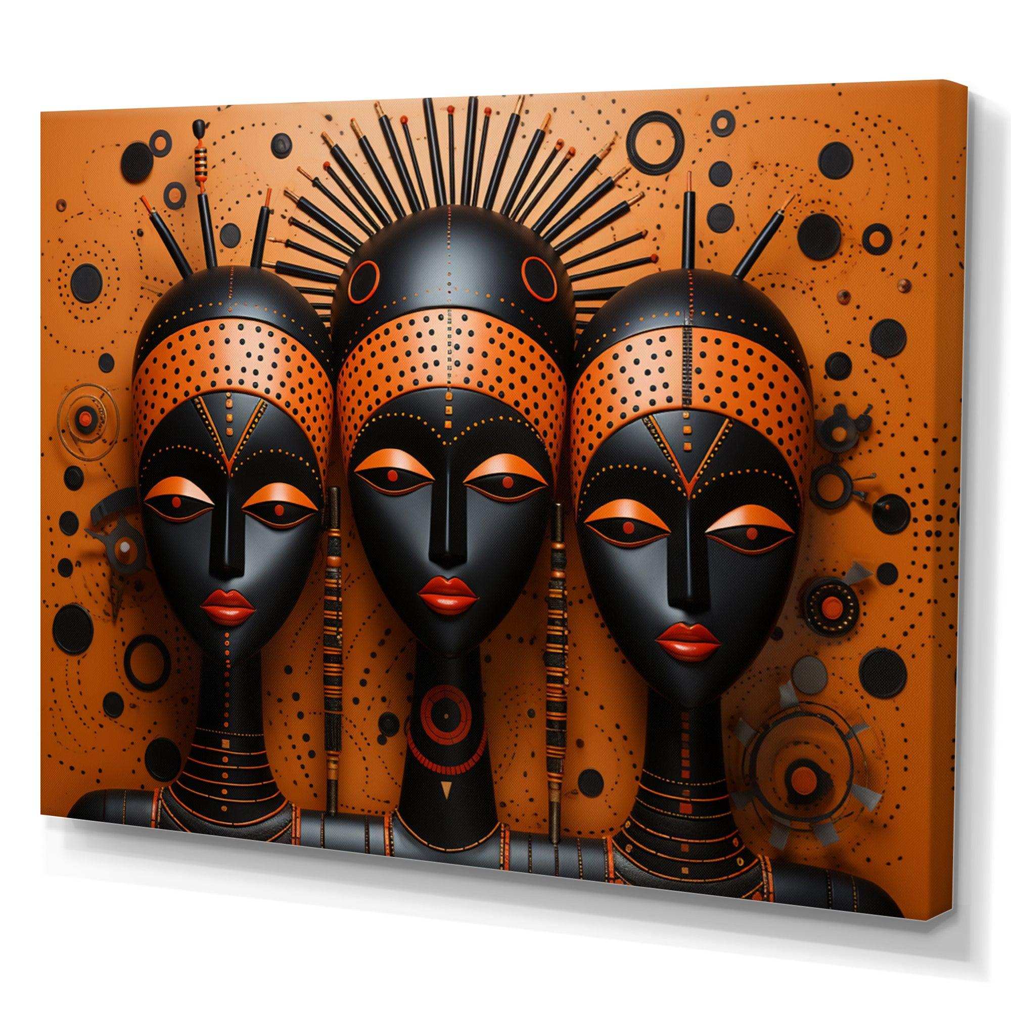 African Tribal Rhythms IV - People Canvas Wall Art