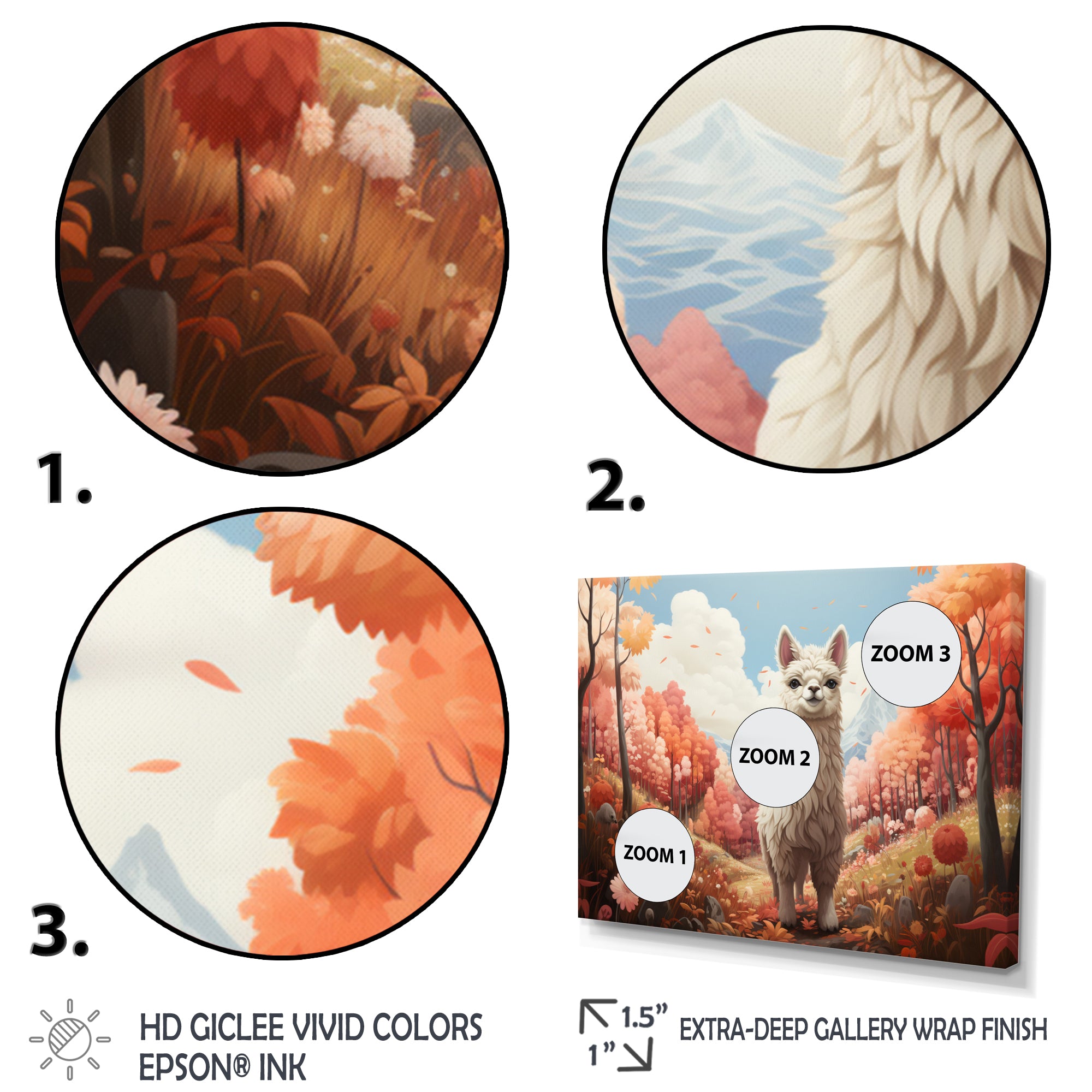 Coral Alpaca Alpacas - Coral Alpaca Wall Art