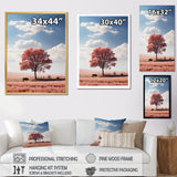 Pink Tree Tranquil Fields - Cow Wall Decor