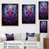 Purple Animal Electric Octopus Drips - Octopus Wall Decor