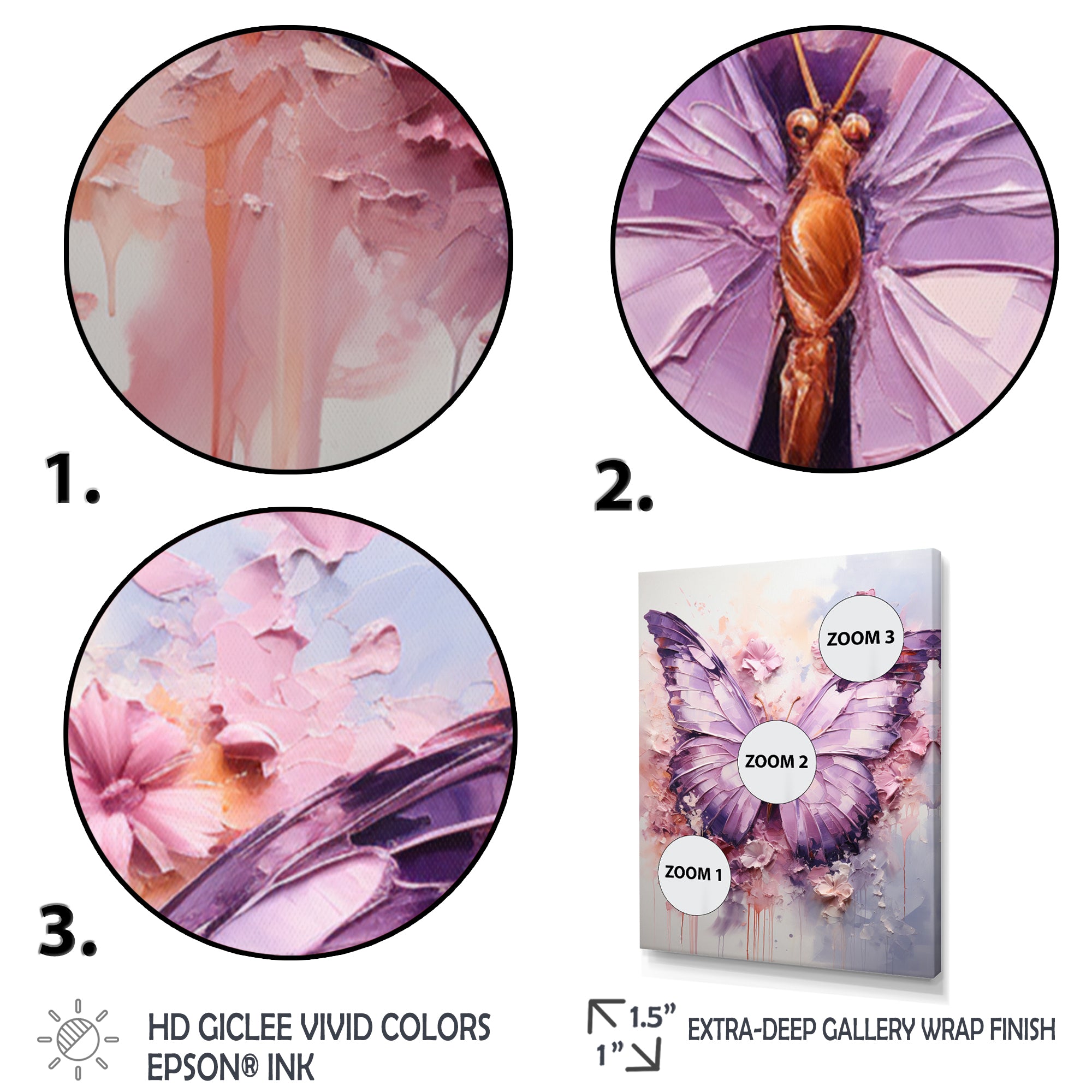 Purple Pink Animal Lavender Butterfly - Butterfly Home Decor Art