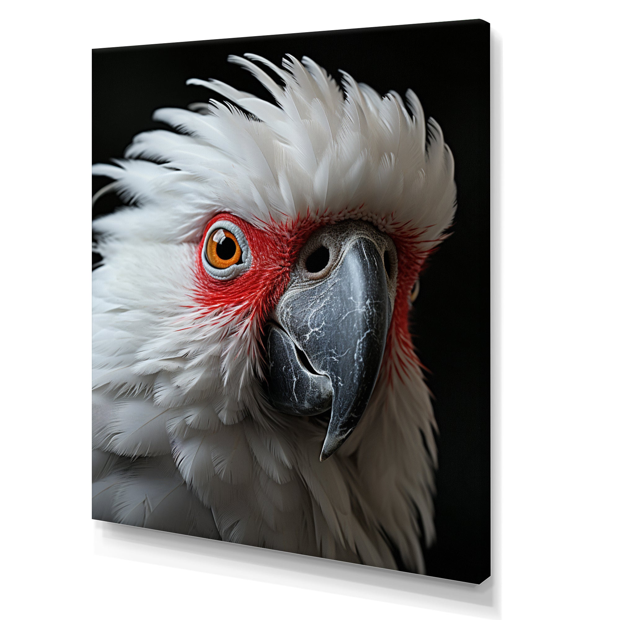 White Coral Animal Parrot - Parrot Canvas Wall Art