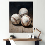 Baseball Subtle Double Play - Sport Baseball Canvas Wall Art