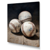 Baseball Subtle Double Play - Sport Baseball Canvas Wall Art