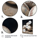 Baseball Subtle Double Play - Sport Baseball Canvas Wall Art