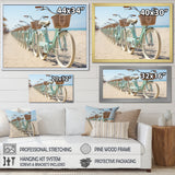 Bicycle Tranquil Pedaling By The Beach I - Bicycle Canvas Wall Art