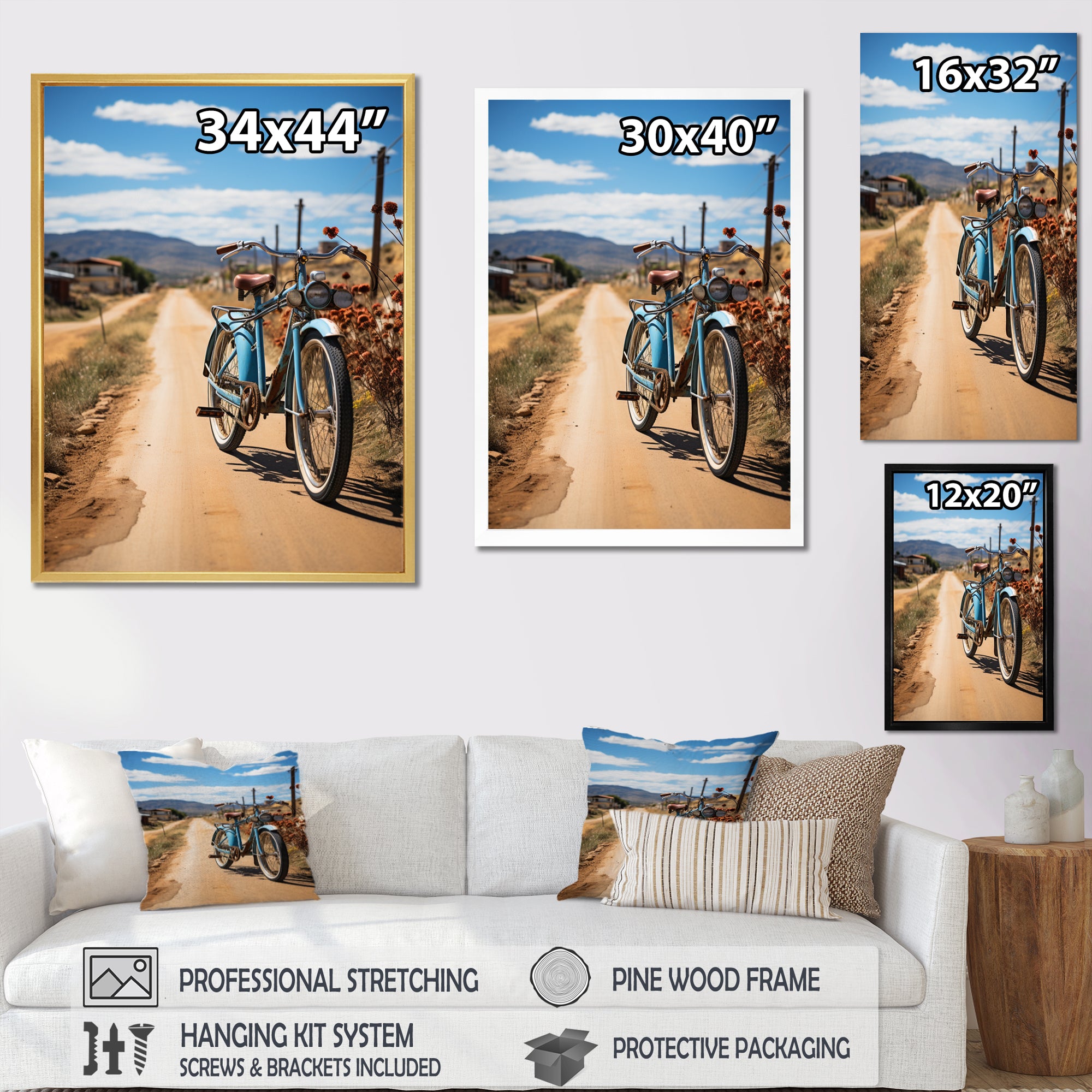 Bicycle Two wheeled Adventure - Bicycle Canvas Wall Art