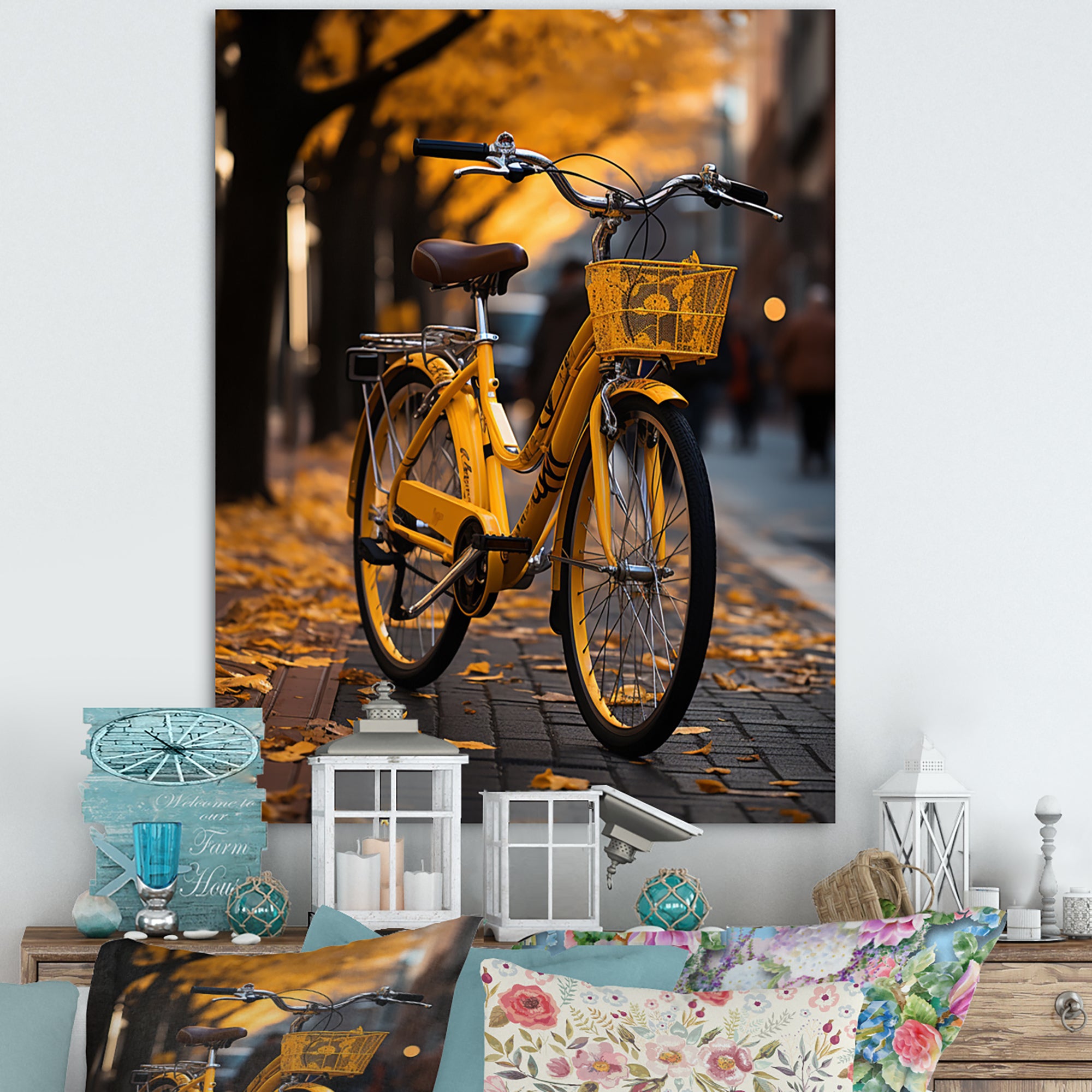 Bicycle Urban Rhythm I - Bicycle Canvas Wall Art
