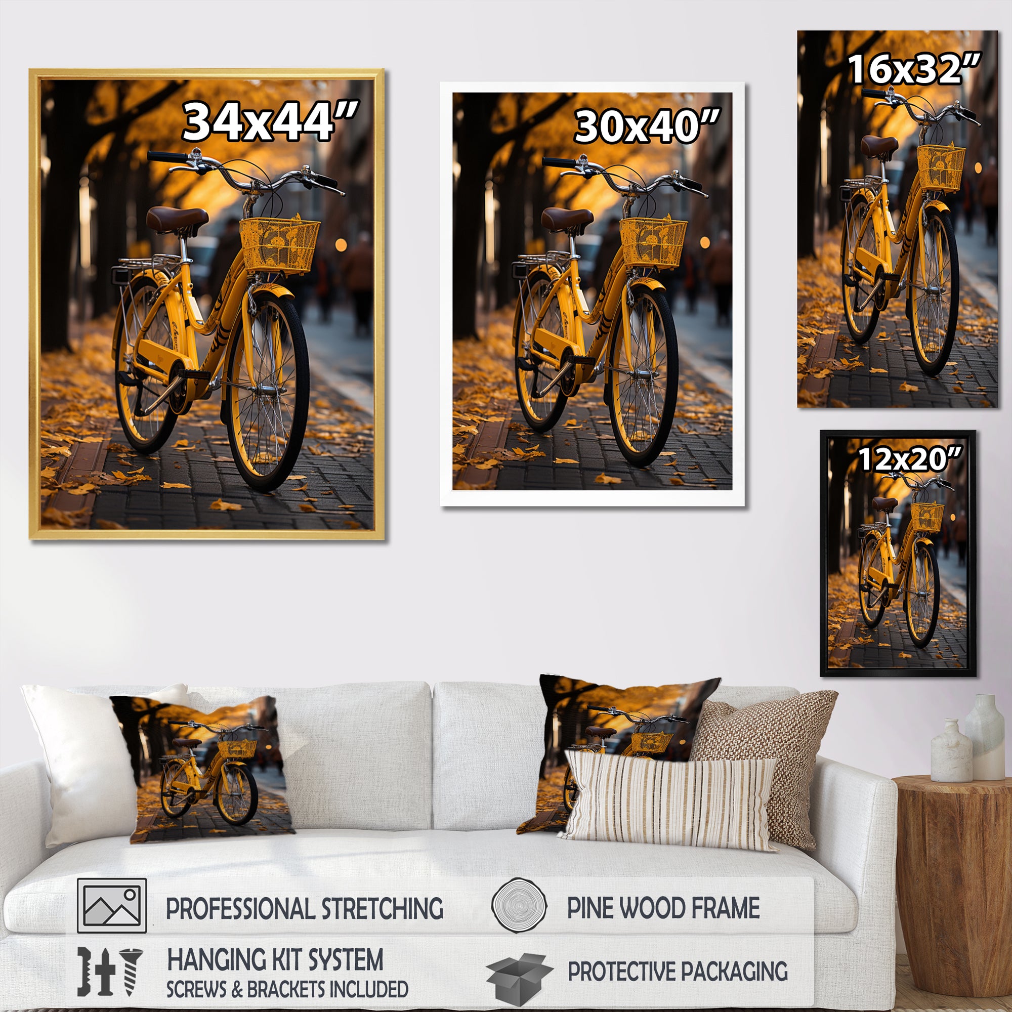 Bicycle Urban Rhythm I - Bicycle Canvas Wall Art