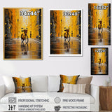 Bicycle Urban Rhythm Pointillism - Bicycle Canvas Wall Art